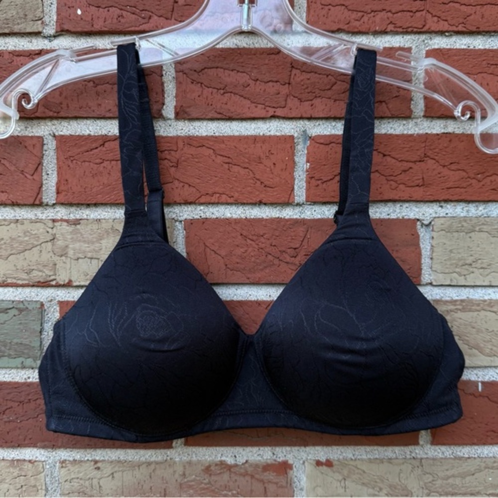 Vanity Fair NWOT Body Shine Full Coverage Black Wirefree T-shirt Bra 72298 🖤